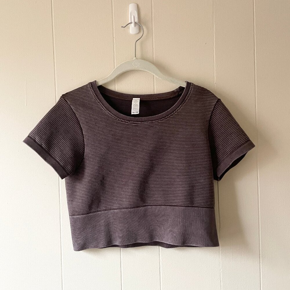Offline by Aerie Brown Cropped Workout Top